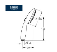 MEDIDAS TELEDUCHA TEMPESTA ROUND GROHE